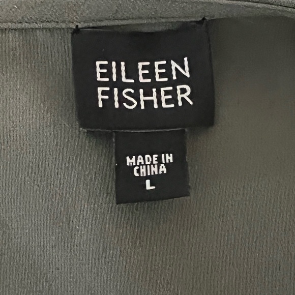 Eileen Fisher Women’s Sleeveless Olive Green Silk Maxi Dress Size Large - Picture 3 of 8